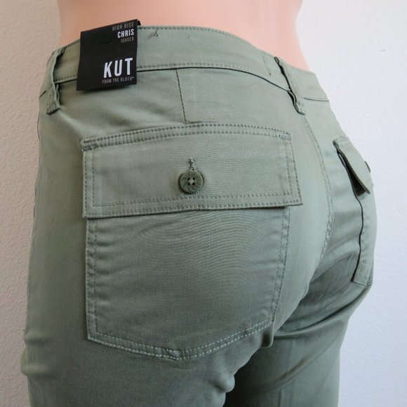 Kut from the Kloth Denim - KUT from the KLOTH Jeans Women's Chris JOGGER Pants Flap Pockes Plus Size 16